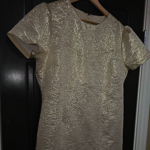 Loft Metallic Short Sleeve Mini Dress NWOT!!! - Picture 4 of 5